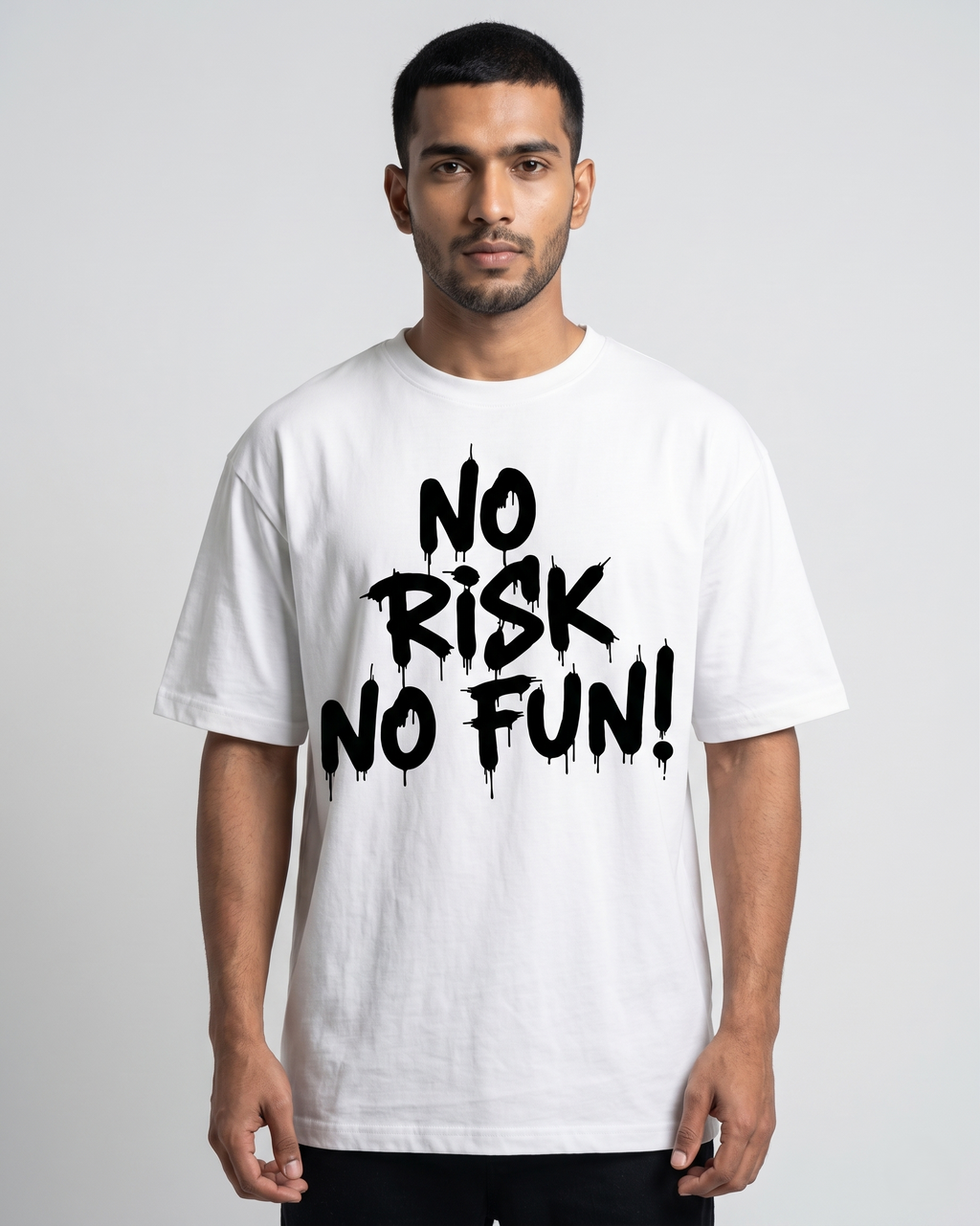 No Risk No Fun Streetwear Oversized Tee