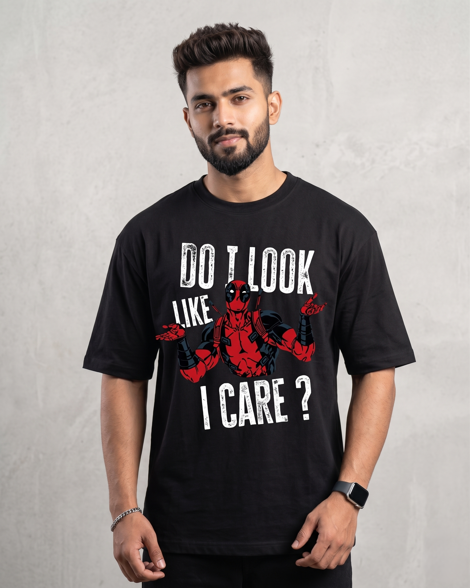Do I Look Like I Care? Deadpool Oversized T-Shirt