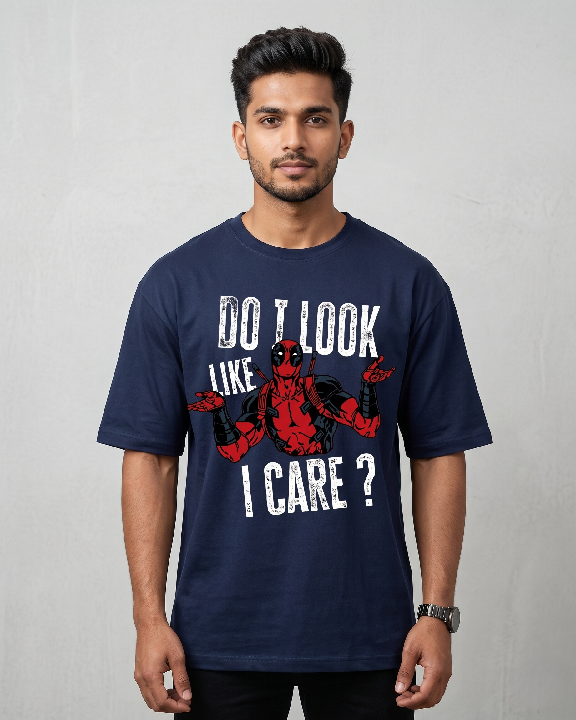 Do I Look Like I Care? Deadpool Oversized T-Shirt
